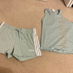 adidas tank and shorts